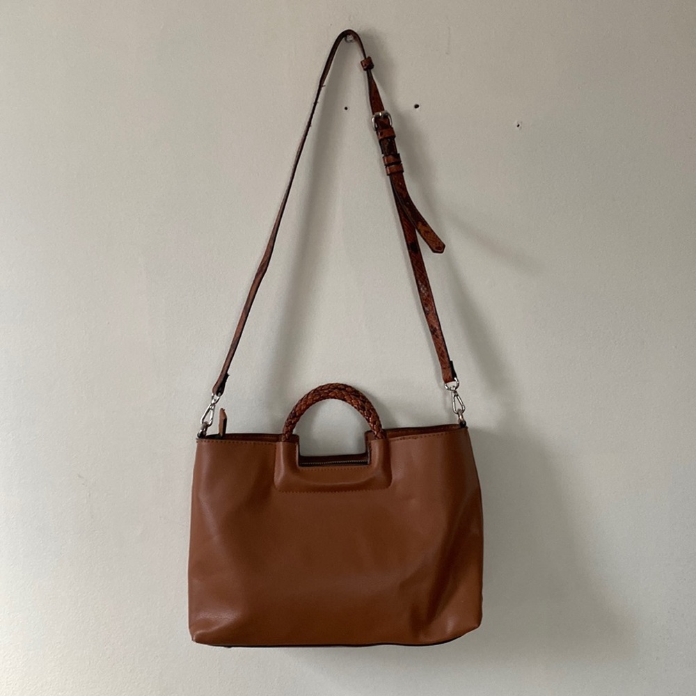 Zara Woman Leather Brown Bag